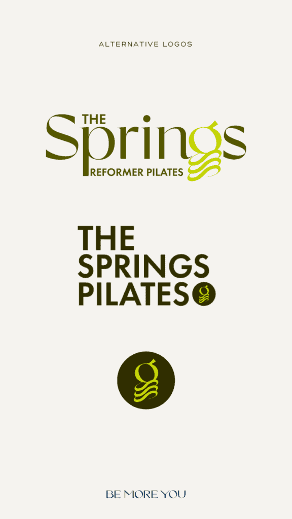 The Springs Reformer Pilates Brand Logo Design
