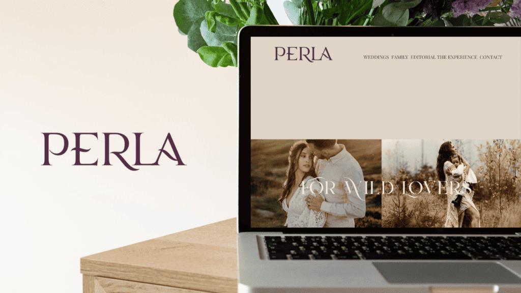 perla photography brand magic reveal on laptop