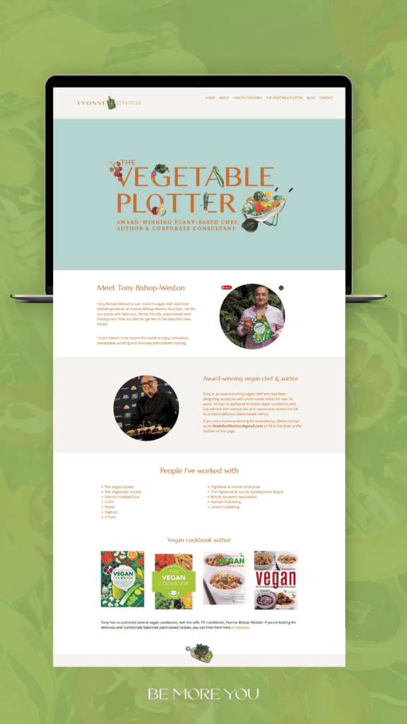 Tony bishop Weston The vegetable plotter web design