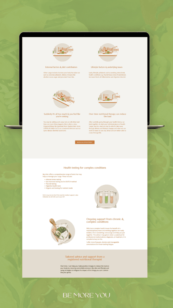 bespoke brand  illustrations to convey Complex nutrition information