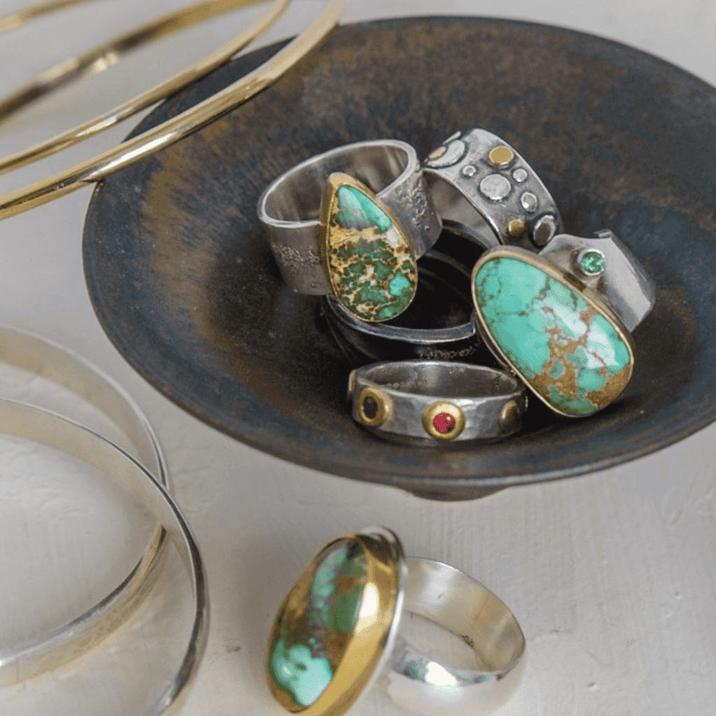 photo of laura de zordo turquoise rings