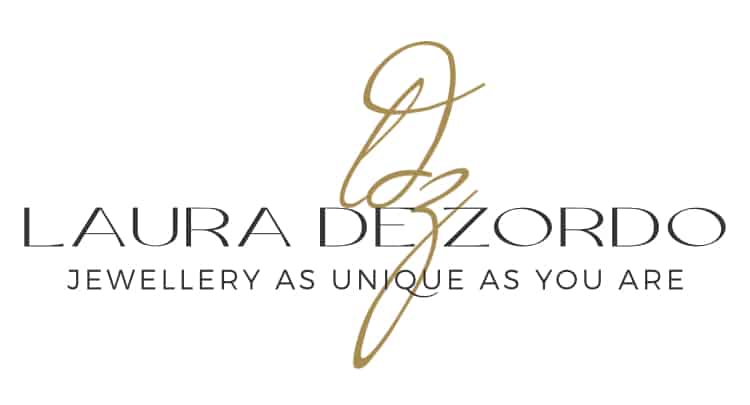 Laura De Zordo main logo with tagline: Jewellery as unique as you are